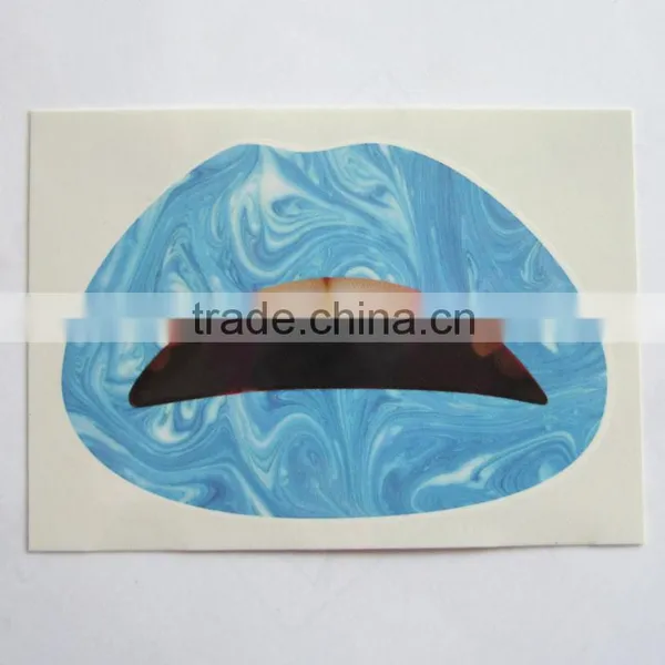 Promotion Gift Blue Mable Temporary Lip Tattoo Non Removable Lip Sticker for Girls Factory photo-2