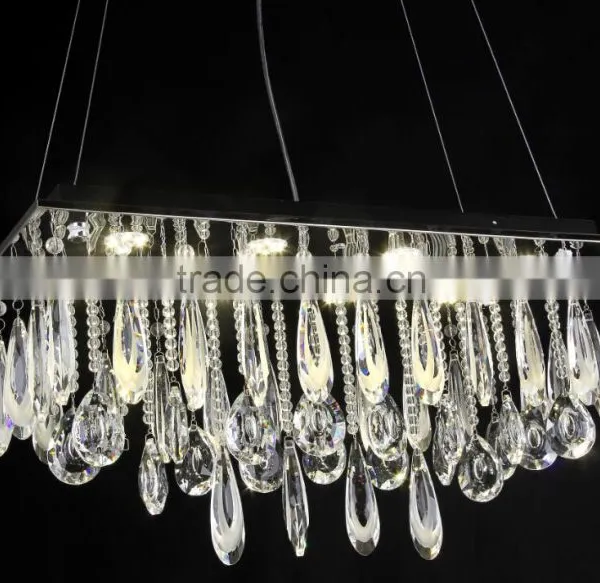 WD-6815PA/PL Zhongshan Top K9 Crystal Rectangular Pendant Light photo-2