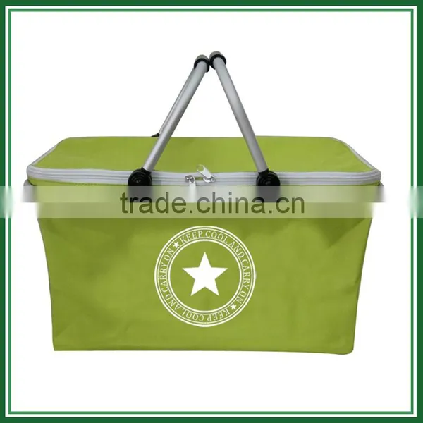 Unique Double Handle Picnic Basket Cooler photo-6