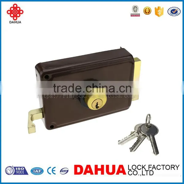 High Quality Double Cylinder Control Rim Door Lock P30n Brass Lock photo-2