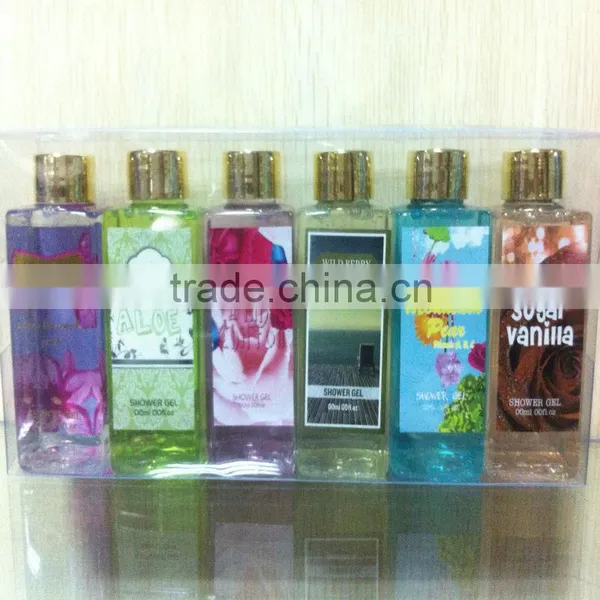 6 New Fragrances 120ml Body Gel Set Shower Gel Set With PVC Folded Box