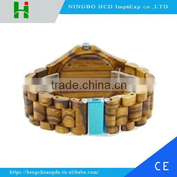 Eco-friendly Zebra Wood Watch With Customer 's Design Logo photo-3