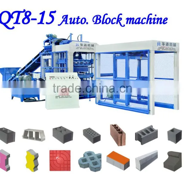QT8-15 Hydraulic Press Fly Ash Brick Making Machine in India
