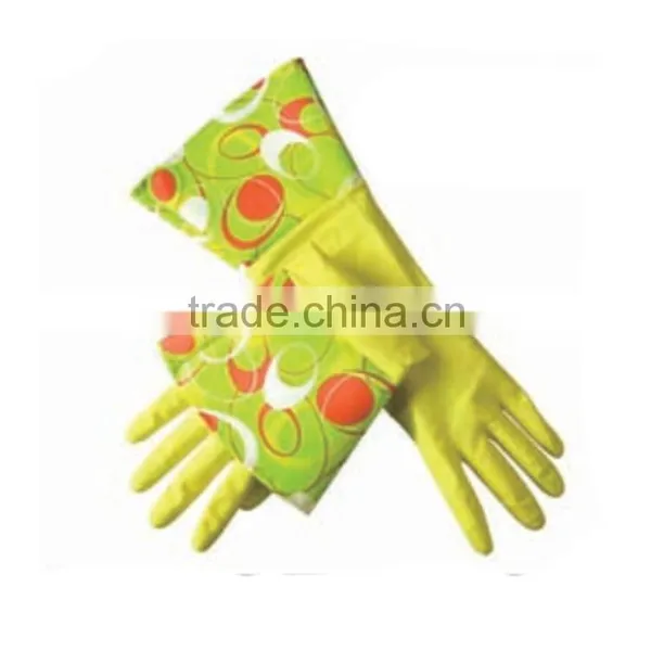 Various Colored Long Sleeves Latex Kitchen Gloves photo-2