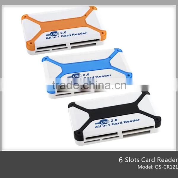 Android Usb Smart Sim Card Reader Plastic Coustom Logo Card Reader Writer With 6 Slots(OS-CR121) photo-2