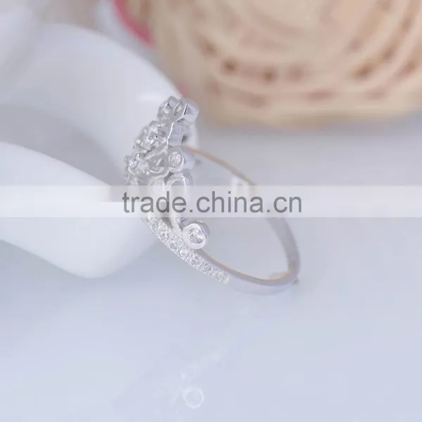 925 Sterling Silver Queen Princess Crown Ring photo-3