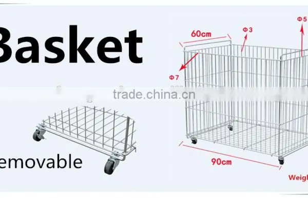 Supermarket Chrome Storage Basket / Rolling Big Basket photo-2