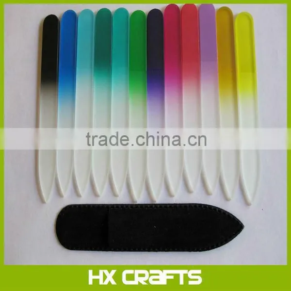 2015 New Arrival Promotion Colors Assorted Custom Glass Nail File