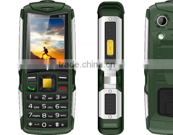 Water Proof Shock Proof Cell Phone Rugged Phone, Walkie Talkie S33 Rugged Mobile Phone