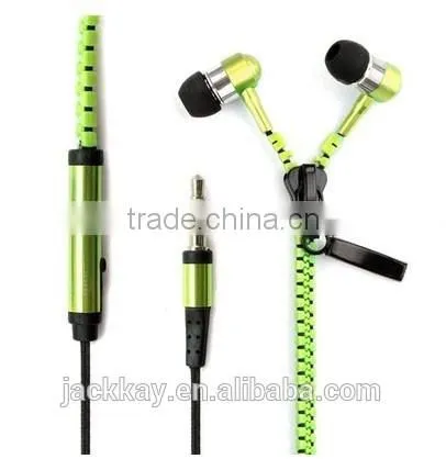 SNHALSAR Free Samples Mobile Sport Earphone, Zipper Metal Earphones photo-5