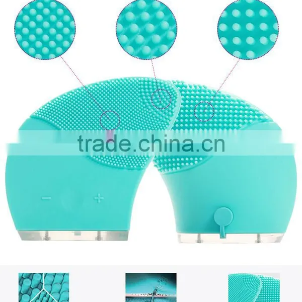 Soft Silicone Vibration Face Brush Cleansing Massage Brush for All Skins photo-5