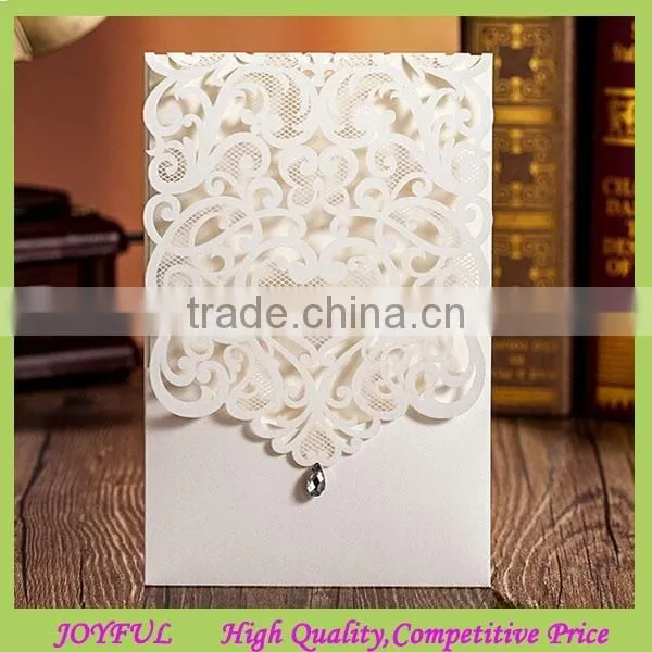 2015 Hot Sell Laser Cut Hollow Wedding Invitation Card photo-3