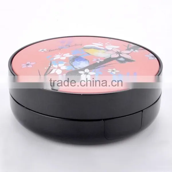 Fashionable Shiny Gold Jar for Air Cushion BB CC New Makeup Round Airless Powder Jar photo-5