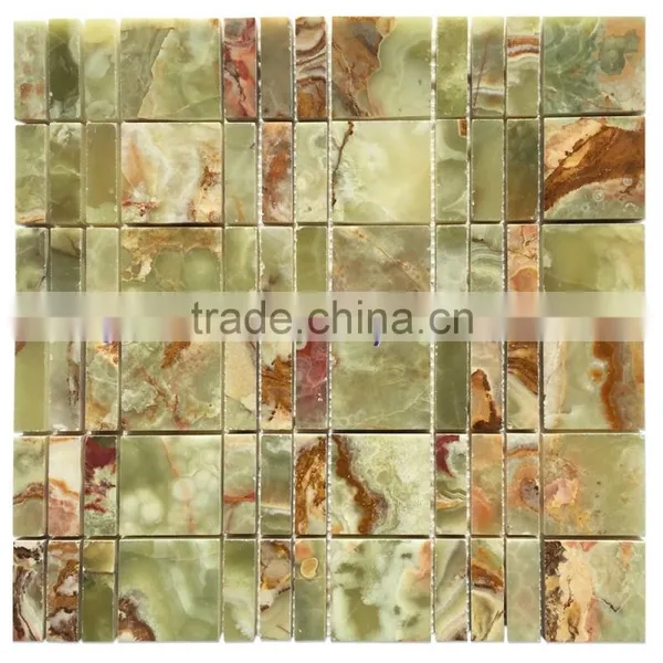 Colorfull Top Quality MULTI GREEN ONYX MOSAIC TILES COLLECTIONS photo-2