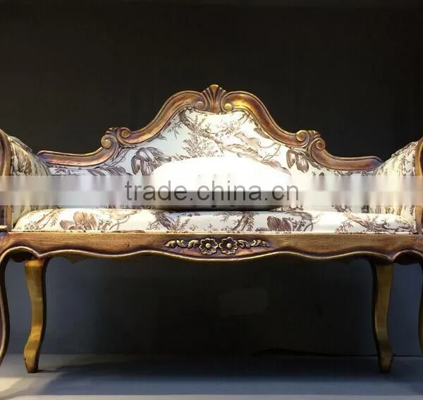 BISINI Solid Wood Long Sofa Chair, Elegant Living Room Leisure Chair, Good Quality Shoe Changing Chair (BF01-X1192) photo-3