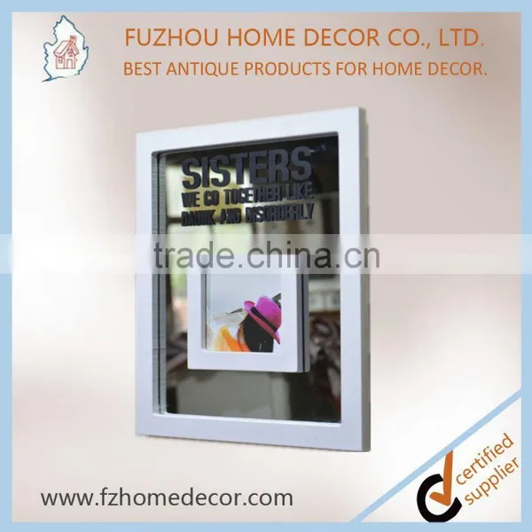 2017 New Design Wooden Printing Photo Frame With Mirror Decor for Family photo-6