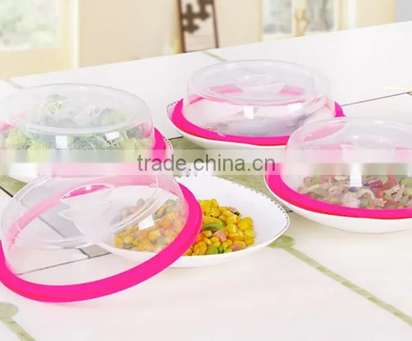 Prevent Oil Splash Food Heating Insulation Plastic Microwave Cover photo-4