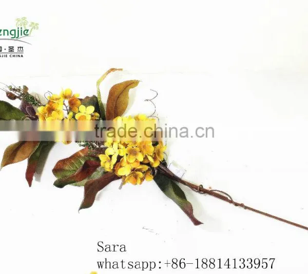 Artificail Yellow Long Stem Flowers Artificial Hydrangea Flower photo-2
