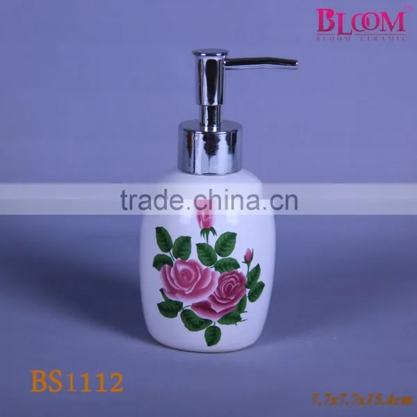 Ceramic Fancy Body Lotion Bottles With Plastic Pump photo-6
