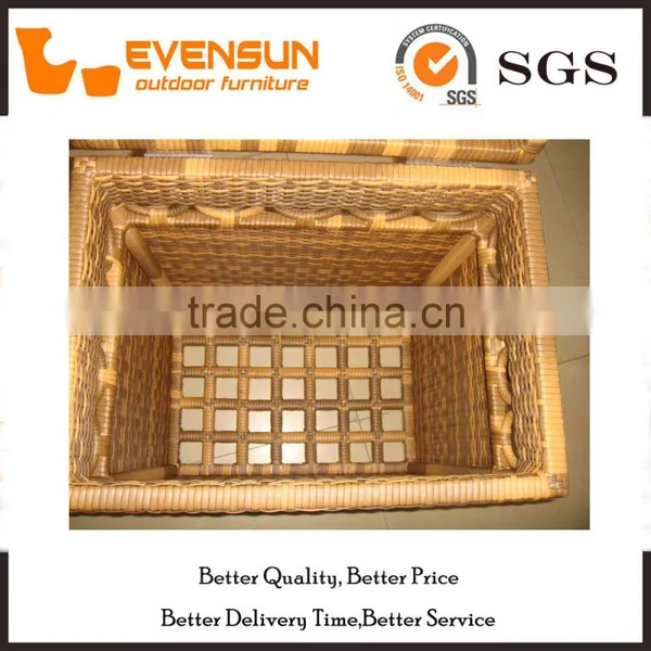 Delicate Cube Rattan Storage Box Outdoor Wicker Furniture photo-5