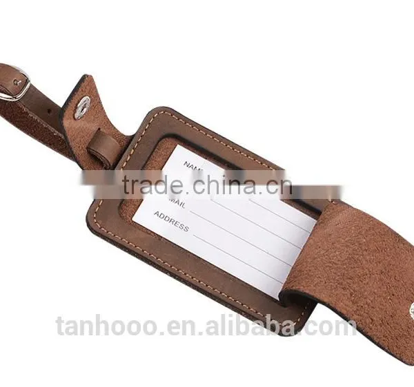 Customize Genuine Real Leather Fashion Luggage Baggage Tag Handbag Tags photo-6