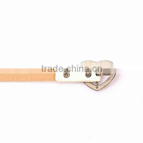 Wholesale Heart Rivet Decorated Heart Buckle Sex Women Lady Thin PU Waist Belt photo-6