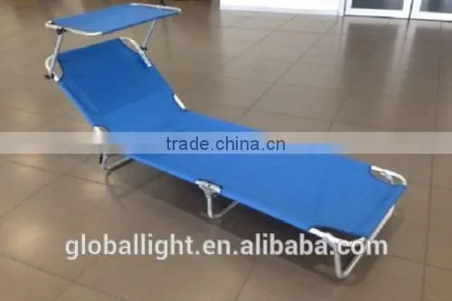 Steel Folding Sun Bed 3 Legs Sunbed Folding Chair photo-3