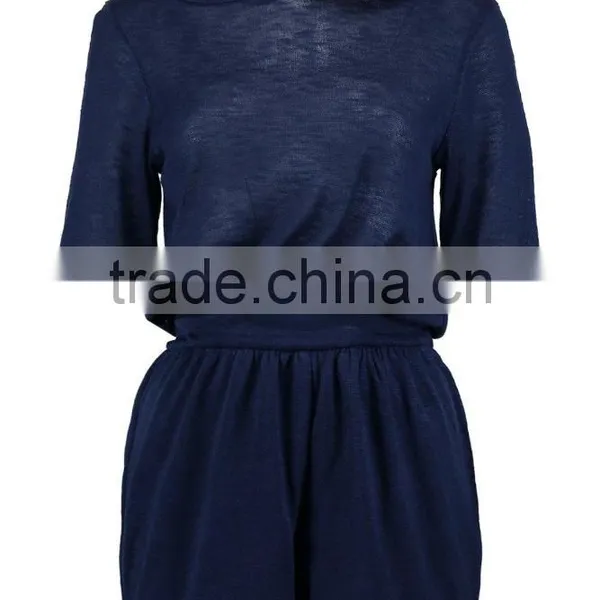 Plus Size Custom Jumpsuits Hooded Knitted Casual Womens Sexy Playsuit photo-5