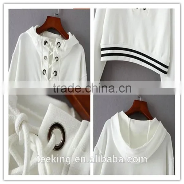 Ladies Fashion Sexy Crop Top Hoodies photo-5