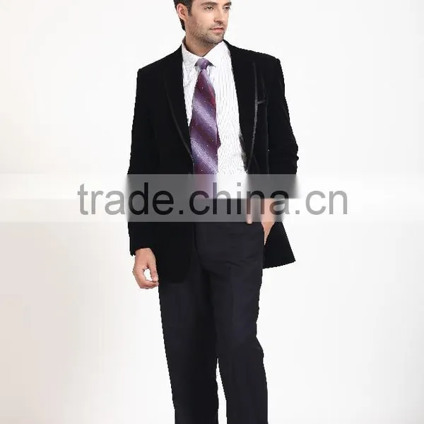 2015 New Fashion Bespoke Black Men' Suits -satin Lapel photo-2