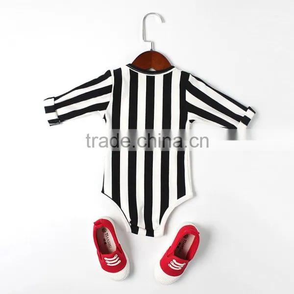 Sweet New Born Baby Gift Set Black White Striped Baby Romper Set photo-3