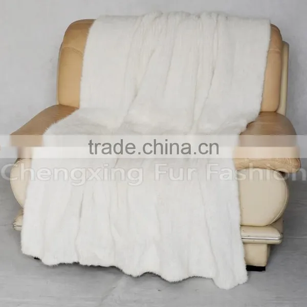 CX-D-80D Genuine Mink Fur Blanket Throw Rug photo-2
