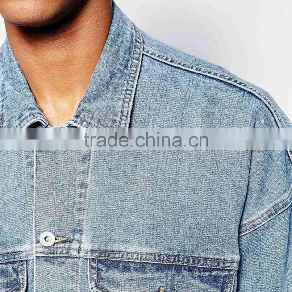 Cowboy Style Fashion Men's Jeans Jacket Causal Wear photo-3
