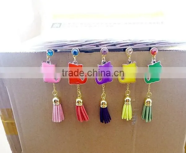 Colorful Cat Bling Designs Anti Dust Plug Wholesale 3.5mm Phone Plug for Samsung photo-2