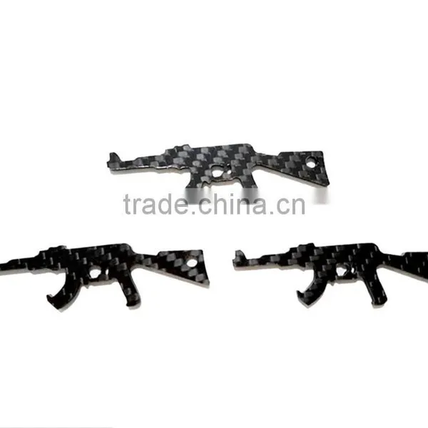 New Products Carbon Fribe Imitation Gun Pendant Jewelry Accessories photo-3
