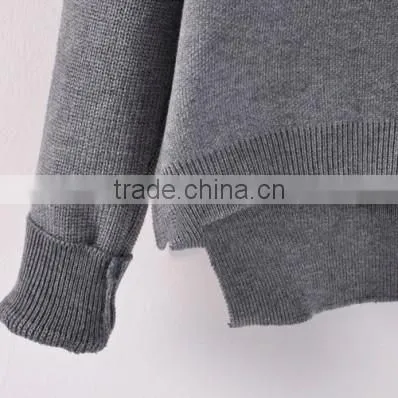 New Fashion Knitwear 12GG Pullover Grey Color Christmas Tree Sweater Designs for Women photo-4