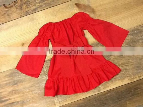 New Arrive! Kids Red Chevron Christmas Baby Girls Frill Dresses Frocks Design photo-4