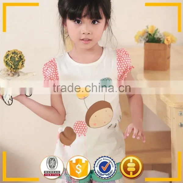 2015 Hot Sale Children Wear Lovely Pattern Cotton Kids Wear for Children t Shirt photo-2