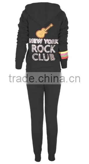 Women's Sporty Embellished Two Piece Active Set With Zip Up Jacket photo-2