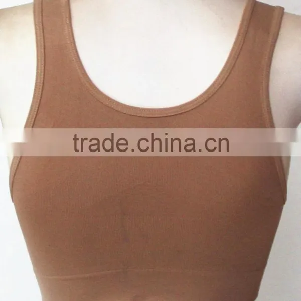 Seamless Front Close Zipper Double Layer With Removable Sponge Sports Bra photo-4