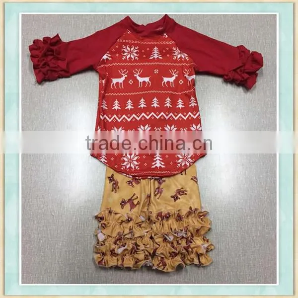 2017 Baby Girl Christmas Outfit Wholsale Clothes Fashion Nova Baby Girl Outfit