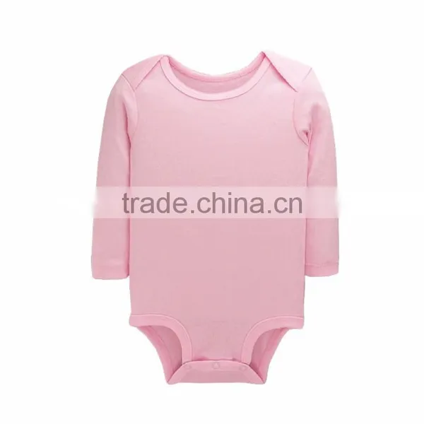 Wholesale Baby Cotton Romper Long Sleeve Blank Baby Onesie photo-4
