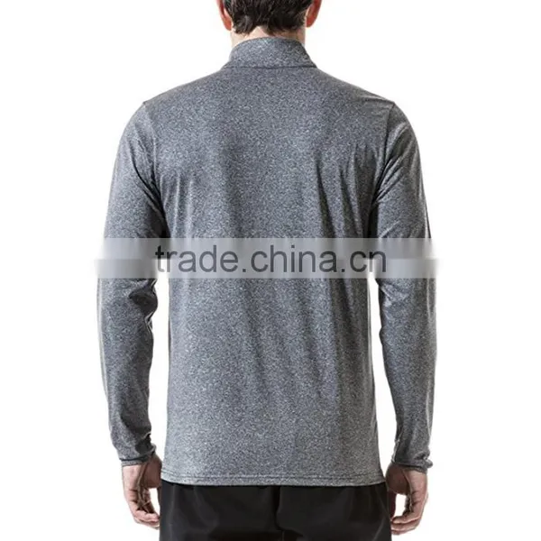 Men Clothing Workout Sports Pullover Half Zip Cotton Fleece Sweatshirt photo-2