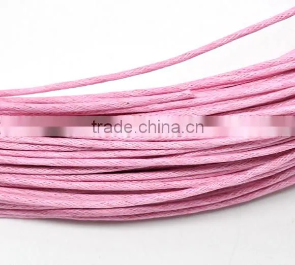 High Quality 80M Pink Waxed Cotton Necklace Cord 1.5mm photo-2