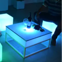 Led Illuminating Square High Bar Table photo-2