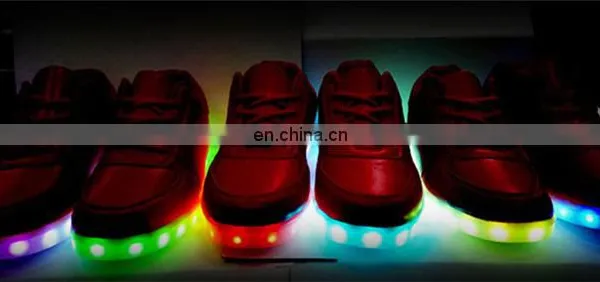 L1601 Latest Design Hot Sale Red PU Leather Mens Sneakers Light up LED Shoes photo-6
