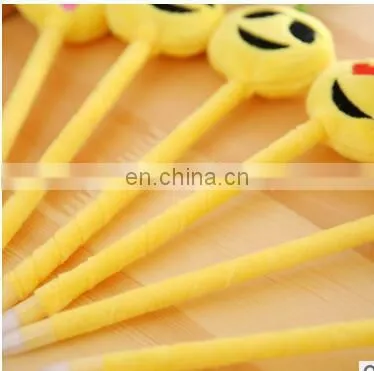 Cute Kawaii Plush Ballpoint Pen Creative Cartoon Facial Expression Ball Pen For Kids School Supplies photo-5