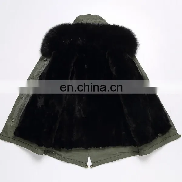 2016 Hot Sale Children Clothing Latest Korean Style Kids Coat With Raccoon Fur Hood and Rabbit Fur Lining photo-3