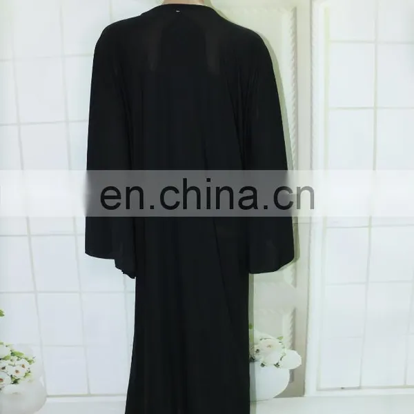 Dubai Black Cotton Butterfly Sleeve Models Abaya photo-5