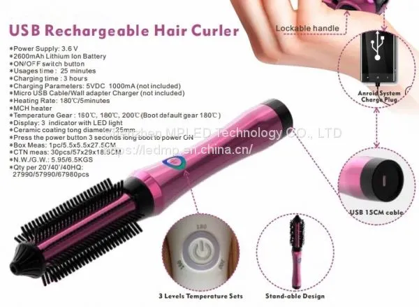 45W USB Rechargeable Hair Curler photo-2